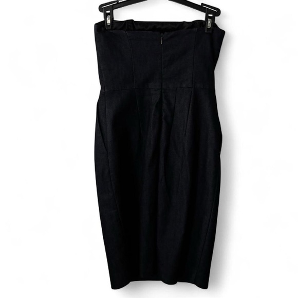 Express Dark Denim Strapless Dress - Picture 3 of 4
